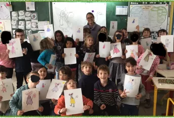 Photo de classe avec MC Mallard